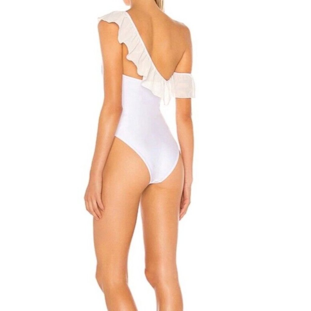 Tularosa Swimsuit Women's Sz XXS White Kimber One Piece Shoulder Ruffle $148 Nwt - Picture 16 of 16